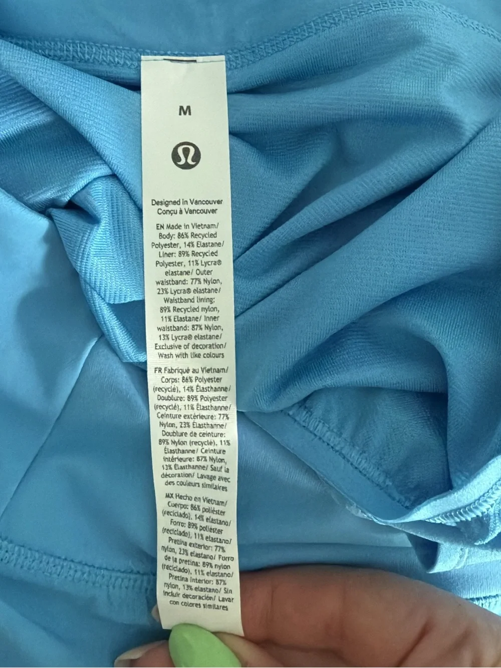 lululemon Medium Speed Up HR 2.5” Mesh Vent Run Shorts in Blue